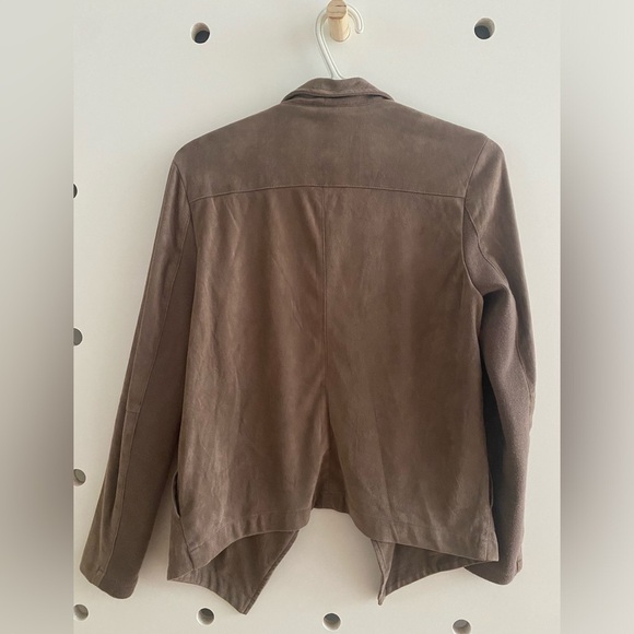 BB Dakota faux suede drape front jacket - Picture 3 of 5